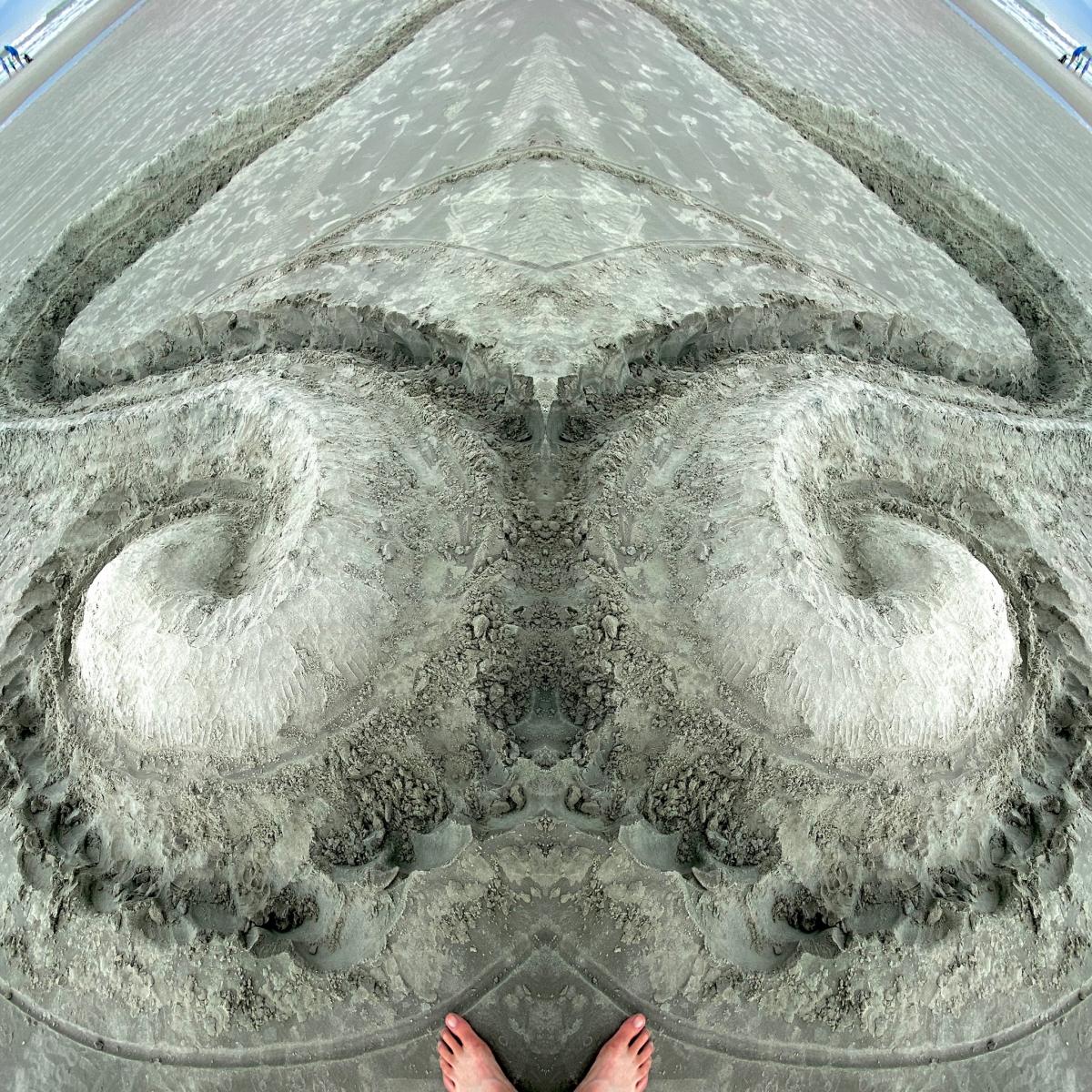 Sand Spirals, Sunset Beach, archival inkjet print, 2021