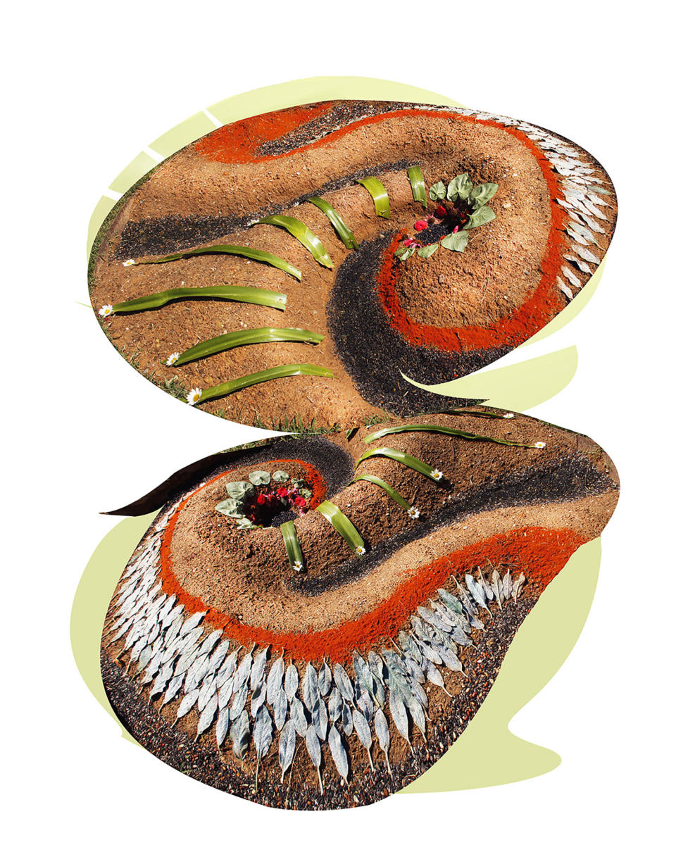 Spiral Snakes, digital collage from terra form, archival inkjet print on Hahnemule paper, 2024