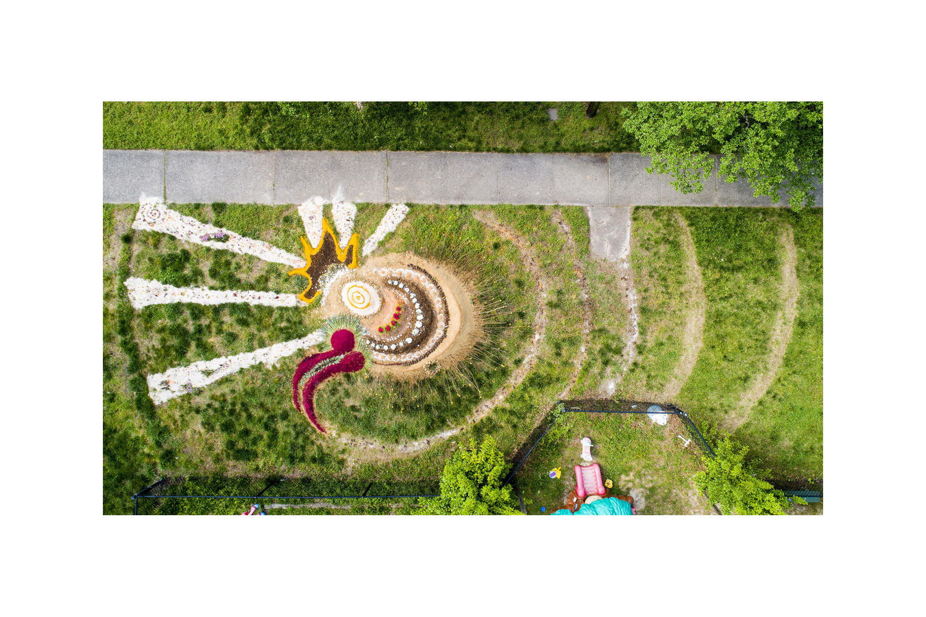 Mountain of Making for Arts +, Plaza Midwood, CHarlotte, NC 4/24. *Aerial drone footage by Albert Dulin